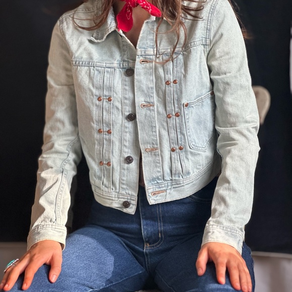 DENIM & SUPPLY Vintage Light Blue Classic Trucker Jacket XS - Picture 1 of 11